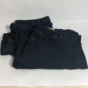 2 pairs of black 36x30 men's dress pants polo Ralph Lauren David Taylor